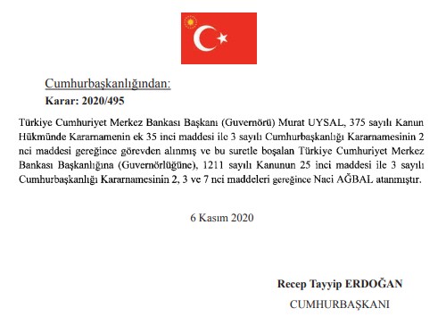 7 Kasım 2020 Tarihli Cumhurbaşkanı Atama Kararnameleri Resmi Gazete'de Yayımlandı! Flaş Atama Kararı ve Görevden Alma Kararları