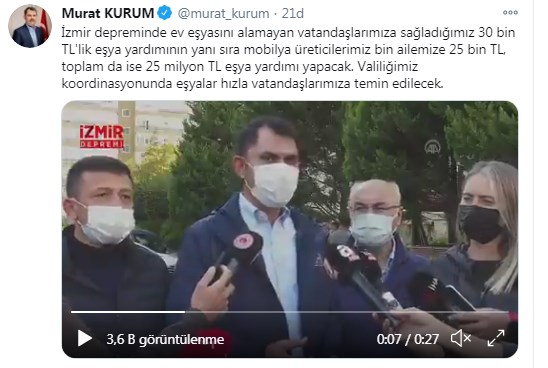 Murat Kurum 30 Bin TL Ev Eşyası Yardımının Nasıl Alınacağını Açıkladı