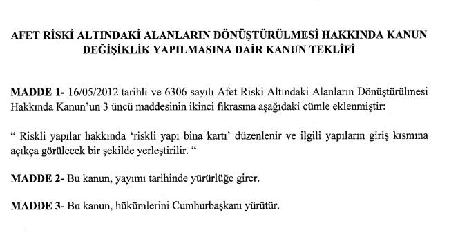Riskli Yapılar Hakkında Yeni Kanun Teklifi Mecliste! Riskli Yapı Bina Kartı Düzenlemesi Geliyor