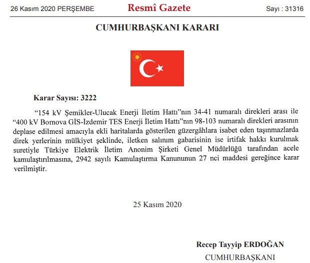 Flaş Karar: Enerji ve Baraj Projeleri İçin DSİ - TEİAŞ Acele Kamulaştırma Kararları Resmi Gazete İle Yayımlandı!