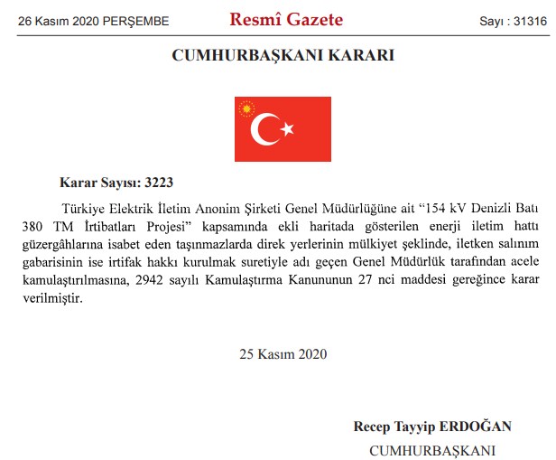 Flaş Karar: Enerji ve Baraj Projeleri İçin DSİ - TEİAŞ Acele Kamulaştırma Kararları Resmi Gazete İle Yayımlandı!