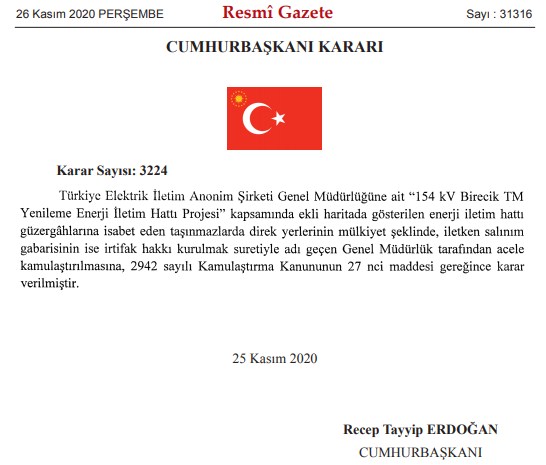 Flaş Karar: Enerji ve Baraj Projeleri İçin DSİ - TEİAŞ Acele Kamulaştırma Kararları Resmi Gazete İle Yayımlandı!