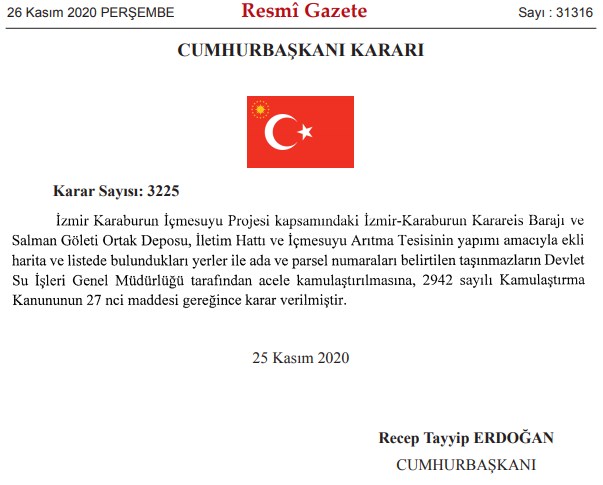 Flaş Karar: Enerji ve Baraj Projeleri İçin DSİ - TEİAŞ Acele Kamulaştırma Kararları Resmi Gazete İle Yayımlandı!