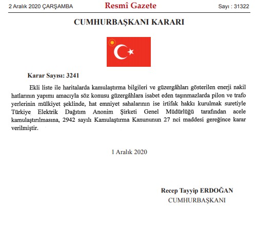 Ankara, Eksişehir, Manisa ve Zonguldak İçin Acele Kamulaştırma Kararı Resmi Gazete İle Yayımlandı!