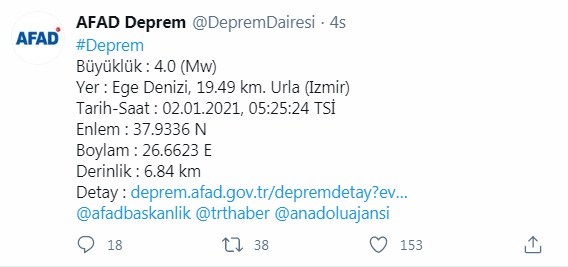 Ege Bölgesi Beşik Gibi: AFAD'dan Peş Peşe Deprem Açıklamaları Geldi, Önce İzmir Sonra Manisa Depremle Sarsıldı!