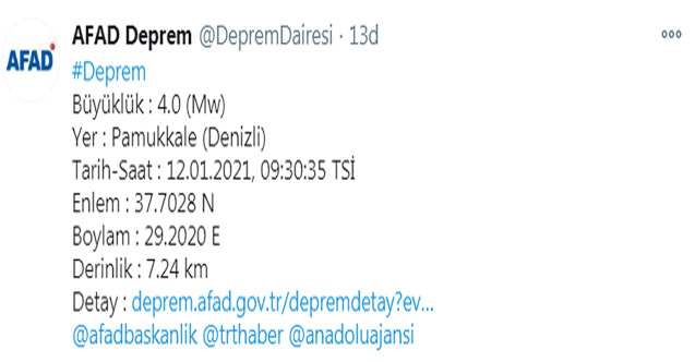 Son Dakika Deprem Haberi: Kandilli Rasathanesi ve AFAD Açıkladı, Deprem Fırtınası Sürüyor, Denizli Pamukkale Yine Depremle Sarsıldı!