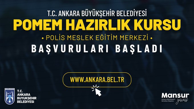 Polis Olmak İsteyenlere Büyük Fırsat! Ankara Büyükşehir Belediyesi'nden Ücretsiz POMEM Hazırlık Kursu!