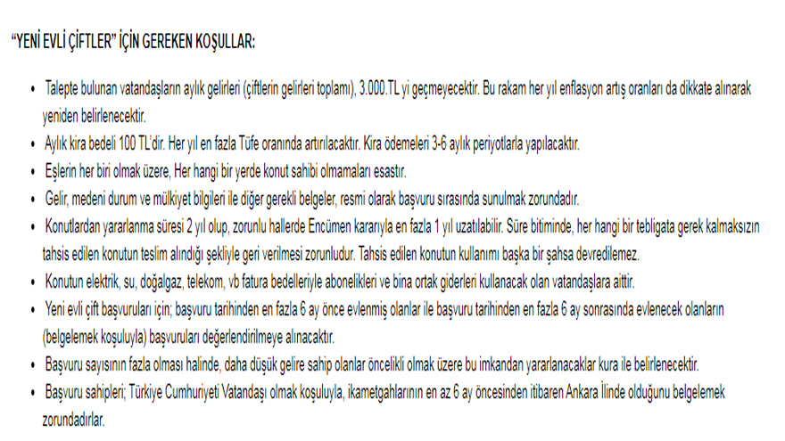 65 Yaş Üstü Kişilere ve Yeni Evlenecek Çiftlere Aylık 100 TL Kira Bedeli İle Sosyal Konut Projesi!