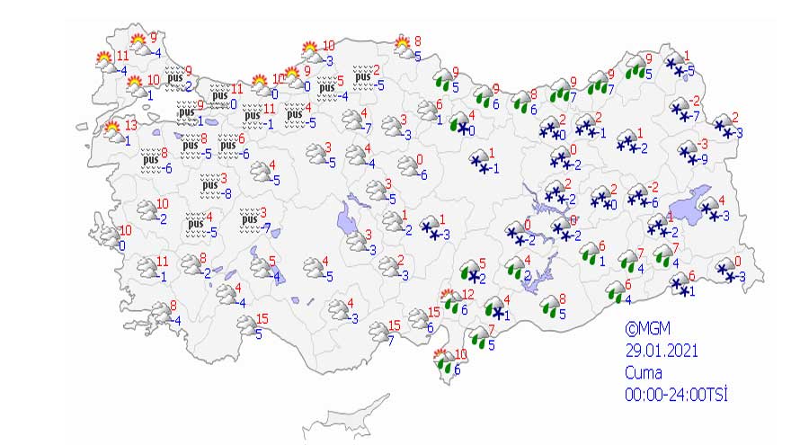 Yurt Genelinde Teyakkuz İlan Edildi! Son Dakika Yoğun Kar Yağışı, Sağanak Yağış, Don ve Buzlanma Uyarısı Olan İller Hangileri?