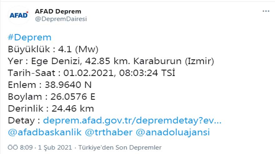 AFAD Son Dakika Deprem Haberi: İzmir Yine Sallandı!