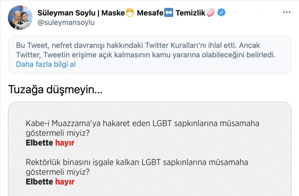 Twitter, İçişleri Bakanı Süleyman Soylu'nun İki Mesajını Kısıtladı! O Mesajlarda Ne Yazılmıştı?
