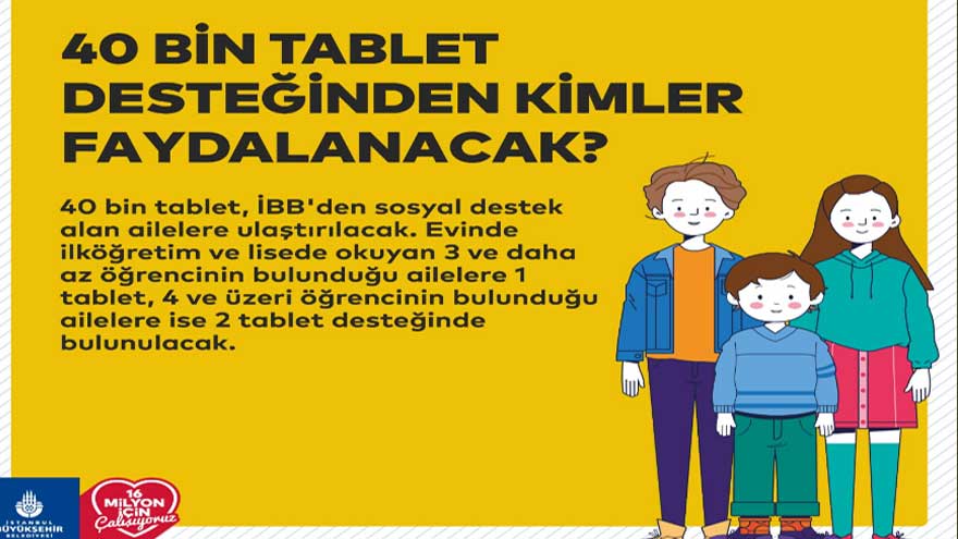 İBB Duyurdu: Uzaktan Eğitim İçin Öğrencilere 40 Bin Bedava Tablet Dağıtılacak!