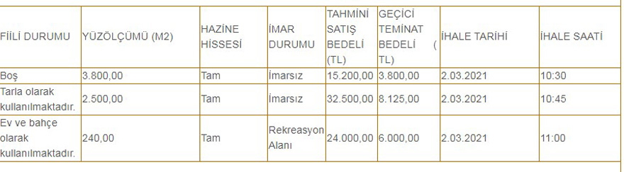 Milli Emlak'tan 24 Bin TL'ye Bahçeli Ev, 18 Bin TL'ye İkinci El Araba Satışı