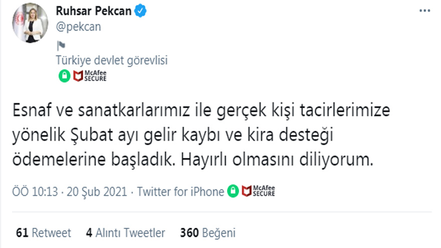 Son Dakika: Şubat Ayı Kira Desteği ve Gelir Kaybı Ödemeleri Başladı!