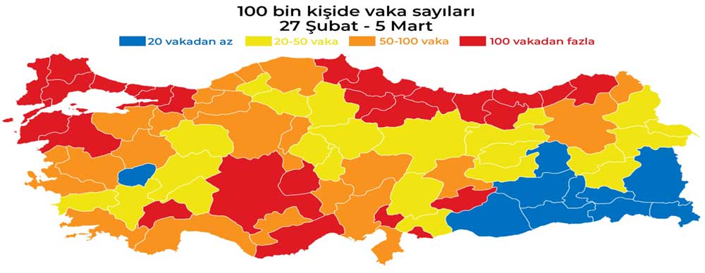 Harita Kızardı, Riskli İller Sıralaması Değişti! 67 İlde Yeni Koronavirüs Yasakları Gelebilir