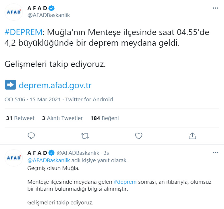 AFAD VE Kandilli Rasathanesi Son Dakika Depremler: Muğla Sallandı!