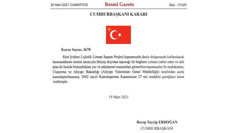 Enerji Projeleri İçin 8 İlde Acele Kamulaştırma Kararları Resmi Gazete İle Yayımlandı!