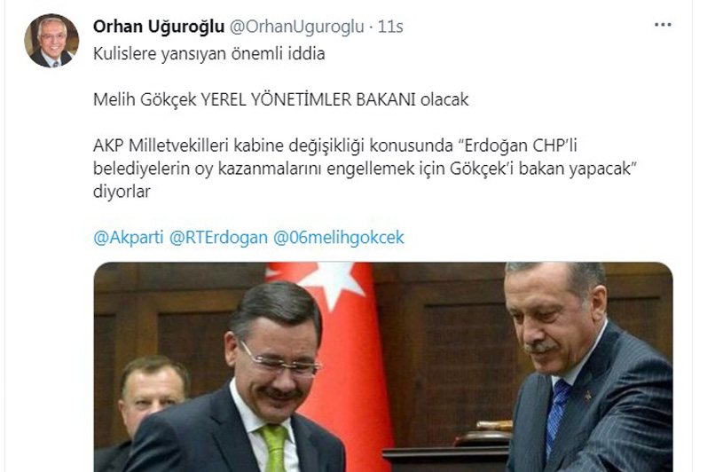 Cumhurbaşkanlığı Kabinesinde Melih Gökçek Sürprizi! Bakan Olarak Atanacak Mı?