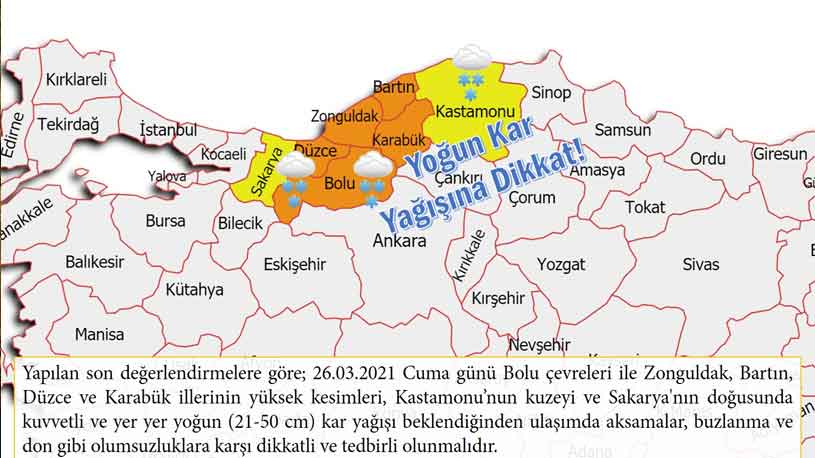 Meteoroloji Genel Müdürlüğü 20 İli Uyardı! Kar Kalınlığı 50 Santimetreye Ulaşacak