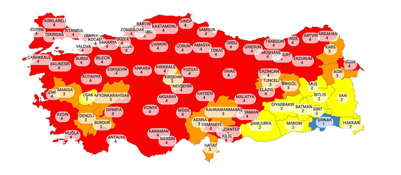 Bu İller Kapanacak! Kabine Toplantısından Sonra Kırmızı Renkte Olan 58 Şehrin Listesi