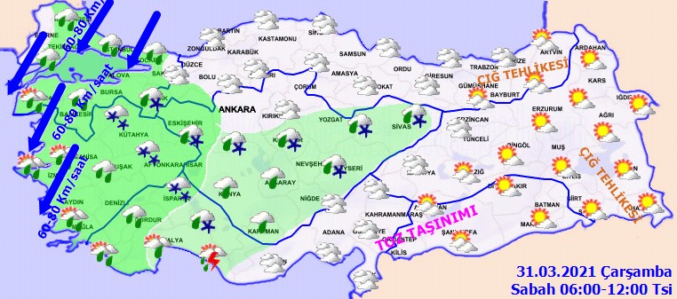 Sağanak Yağmur, Kar, Fırtına! Meteoroloji'den Bölge Bölge, İl İl Uyarılar Yapıldı!