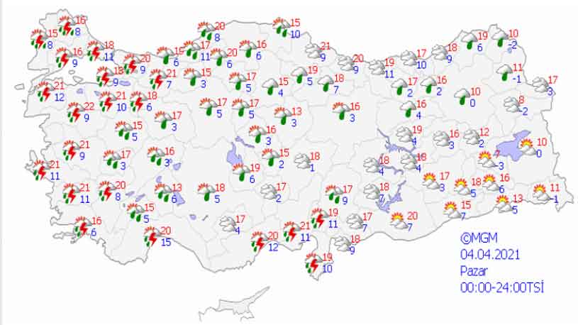 Meteorolojiden Çok Sayıda İle Son Dakika Kuvvetli Gök Gürültülü Sağanak Yağış Uyarısı!