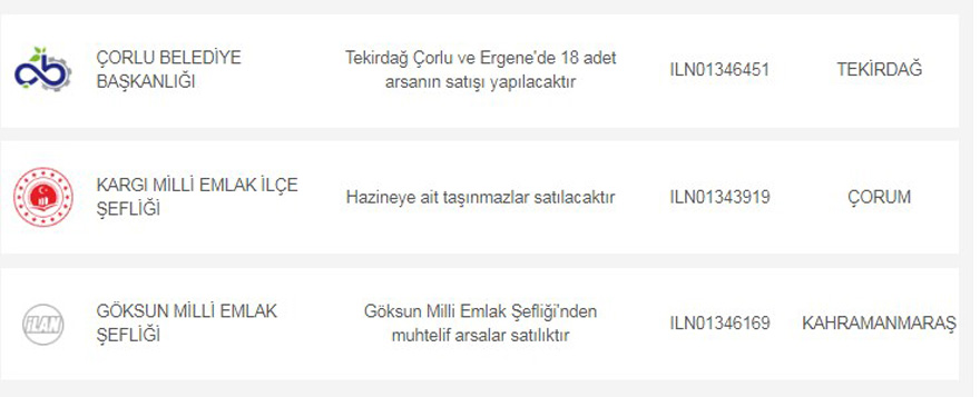 Hazineye Ait Devletten Satılık Arsa, Arazi Nisan Ayı İlanları Yayımlandı