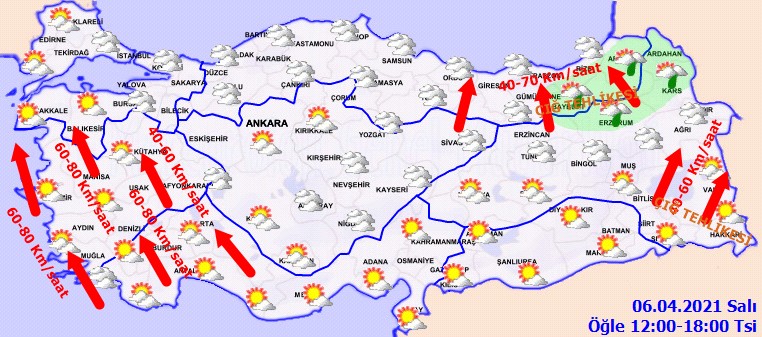 Sağanak Yağmur Ve Fırtına Uyarısı Yapan Meteoroloji Haritalı Hava Durumu Tahminlerini Yayınladı