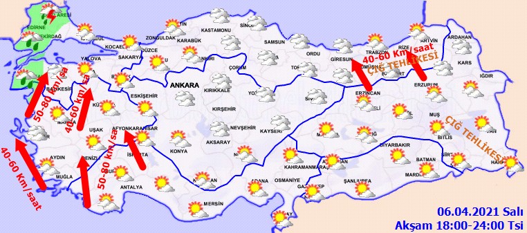 Sağanak Yağmur Ve Fırtına Uyarısı Yapan Meteoroloji Haritalı Hava Durumu Tahminlerini Yayınladı