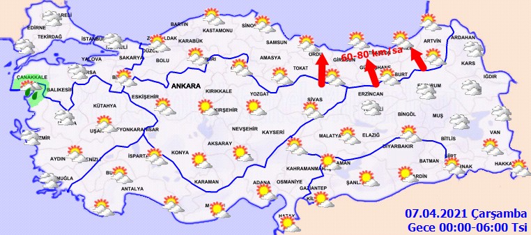 Sağanak Yağmur Ve Fırtına Uyarısı Yapan Meteoroloji Haritalı Hava Durumu Tahminlerini Yayınladı