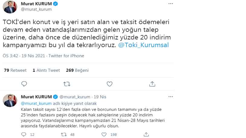 TOKİ'den Ev Alanlara Müjde! Erken Peşin Ödeme İndirimi Kampanyası 2021 İle Yüzde 20 İndirim Yapılacak