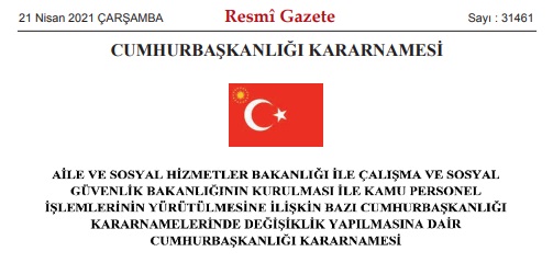 Son Dakika! Resmi Gazete'de Yayımlandı, Türkiye'de İki Yeni Bakanlık Kuruldu!