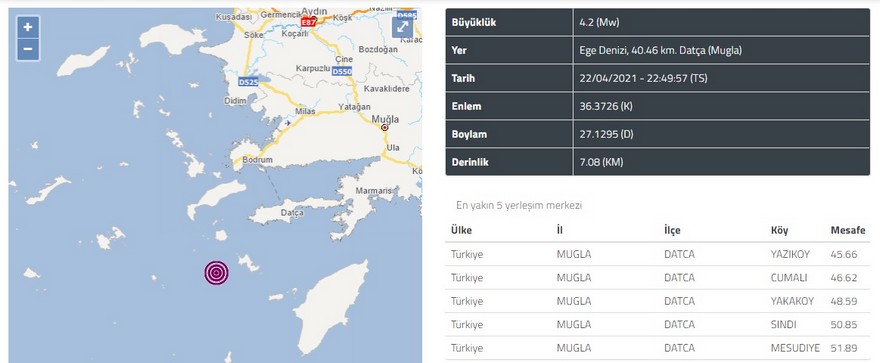 Muğla'nın Datça İlçesi Yine Sallandı! AFAD'dan Son Dakika Deprem Açıklaması!