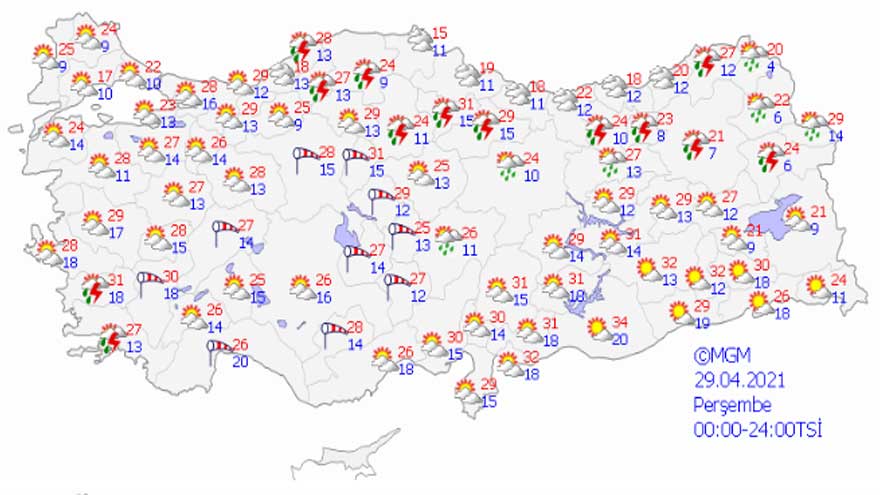 Meteoroloji Tarih ve Saat Vererek İl İl Uyardı: Gök Gürültülü Sağanak Yağış ve Yağmur Beklenen İller!