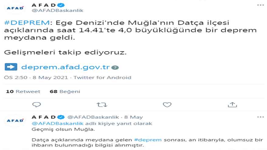 Kandilli Rasathanesi ve AFAD'dan Son Dakika Deprem Haberi: Muğla Datça Yine Sallandı!