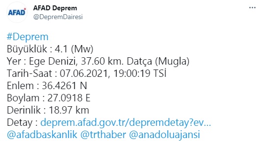 Muğla Yine Depremle Sallandı! AFAD Ve Kandilli'den Son Dakika Açıklaması!