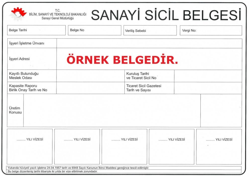 Sanayi Sicil Belgesi Nedir Nasıl Alınır? Kaç Yıl Geçerlidir?