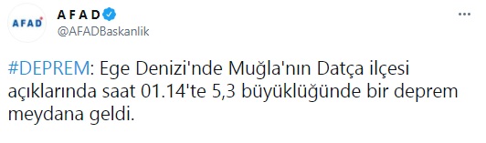 Muğla Datça'da Deprem Gecesi! Ege Denizi Açıklarında Ardı Ardına Depremler Gerçekleşti!