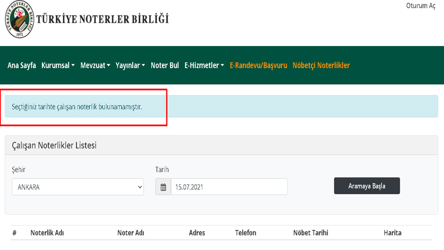 15 Temmuz Noterler Açık Mı, Çalışıyor Mu, Bugün Nöbetçi Noter Var Mı?