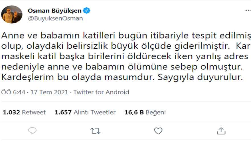 Büyükşen Cinayeti Çözüldü, Sosyal Medya Yıkıldı! Katil Kim, Cinayet Neden İşlenmiş?