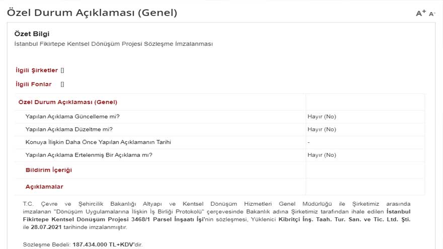 Fikirtepe Kentsel Dönüşüm Projesi İçin Emlak Konut GYO İmzayı Attı!