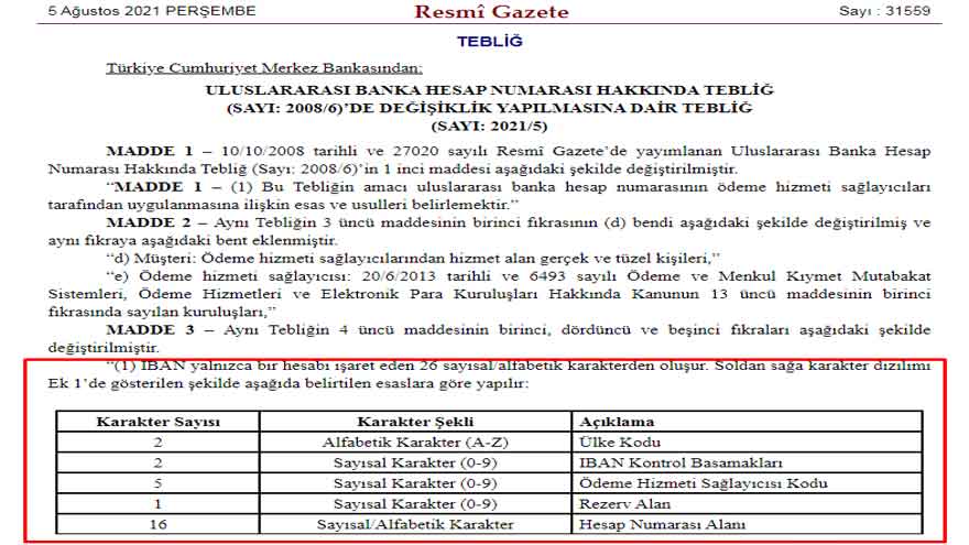 Banka Hesabı Olan Herkesi İlgilendiriyor! Merkez Bankası Resmi Gazete İle Duyurdu, Hesap Numaraları Değişti