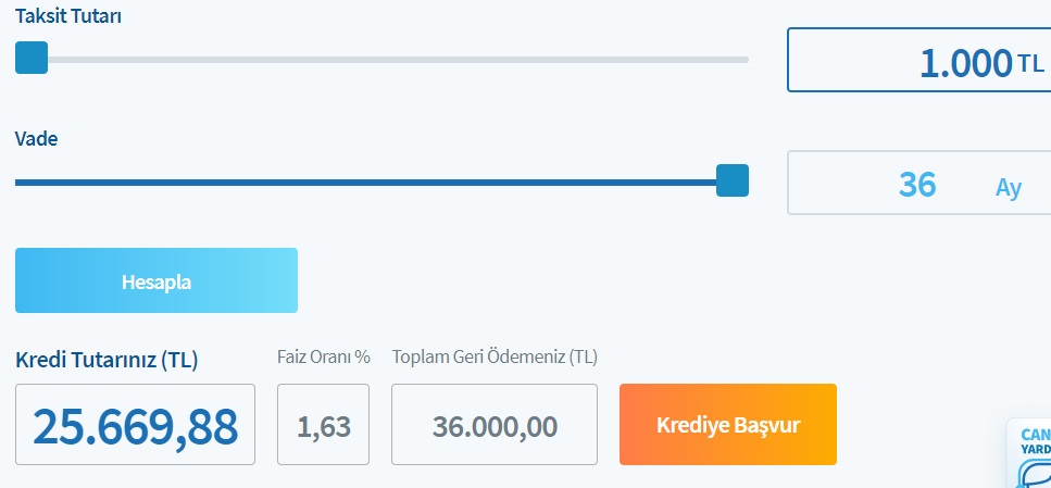 Halkbank Ayda 1.000 TL Taksitle Ne Kadar İhtiyaç Kredisi Veriyor?