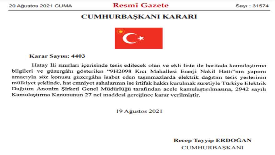 Bu İllerde Evi, Arsası Olanlar Dikkat! Cumhurbaşkanı İmzaladı, Enerji Projeleri İçin Acele Kamulaştırma Kararı Çıktı