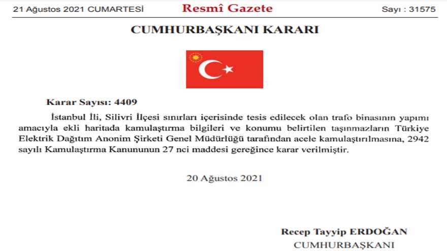 Cumhurbaşkanı Erdoğan İmzaladı: İstanbul'da Acele Kamulaştırma Kararı!