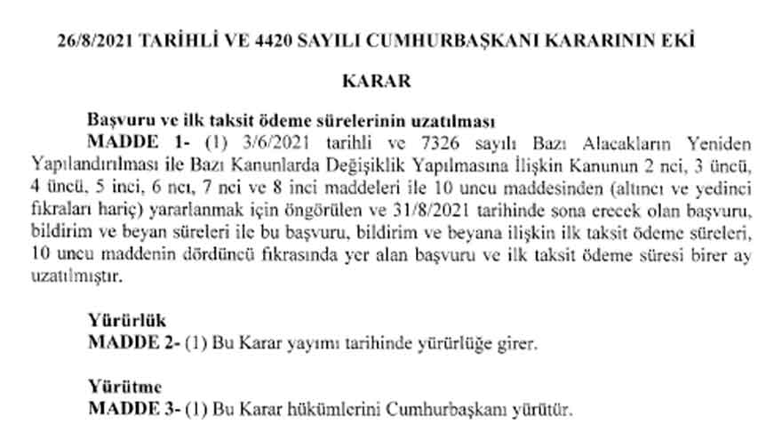 Resmi Gazete İle Son Dakika Bilgisi Verildi, Cumhurbaşkanı Erdoğan İmzaladı, Borç Yapılandırma Müjdesi Geldi!