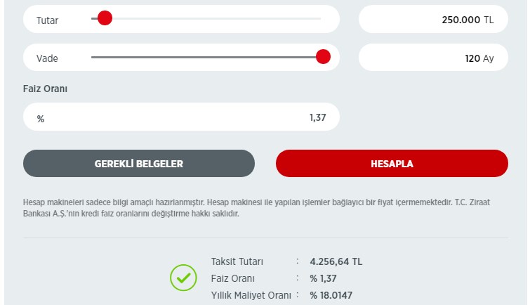 250.000 TL Ziraat Bankası Konut Kredisi! Evinizi Hemen Alın 120 Ayda Ödeyin