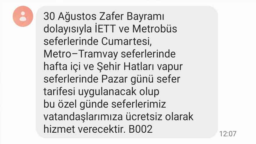 Resmi Açıklama Geldi: 30 Ağustos'ta Otobüsler Ücretsiz Mi, Metro, Tramvay, Vapur Seferleri Bedava Mı?