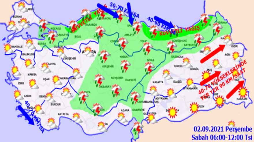 Meteoroloji Alarm Verdi: Sıcaklık 10 Derece Birden Düşecek! 25 İle Kuvvetli Gök Gürültülü Sağanak Yağış ve Sel Uyarısı