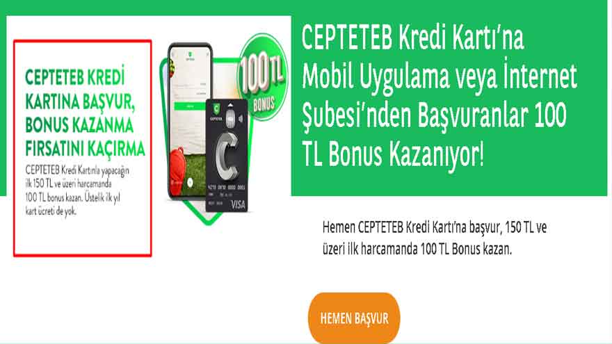 TEB Duyurdu! Kredi Kartı Başvuru Yapana 100 TL Bedava Para Verecekler